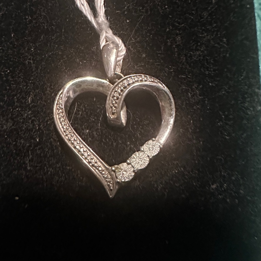 925 Diamonds Heart Pendant